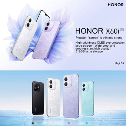 Honor X60i,  12GB+256GB, Screen Fingerprint, 6.7 inch MagicOS 8.0 Dimensity 6080 Octa Core, Network: 5G, OTG, Not Support Google Play (White) - Honor by Huawei | Online Shopping UK | buy2fix