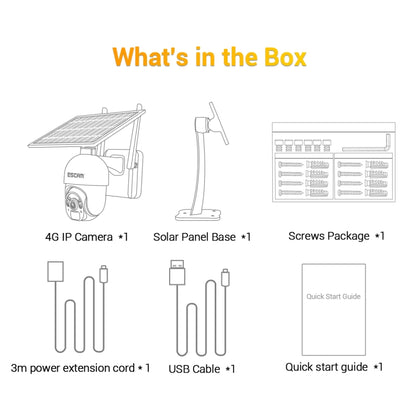 ESCAM QF450 HD 1080P 4G EU Version Solar Powered IP Camera without Memory, Support Two-way Audio & PIR Motion Detection & Night Vision & TF Card - Dome Camera by ESCAM | Online Shopping UK | buy2fix