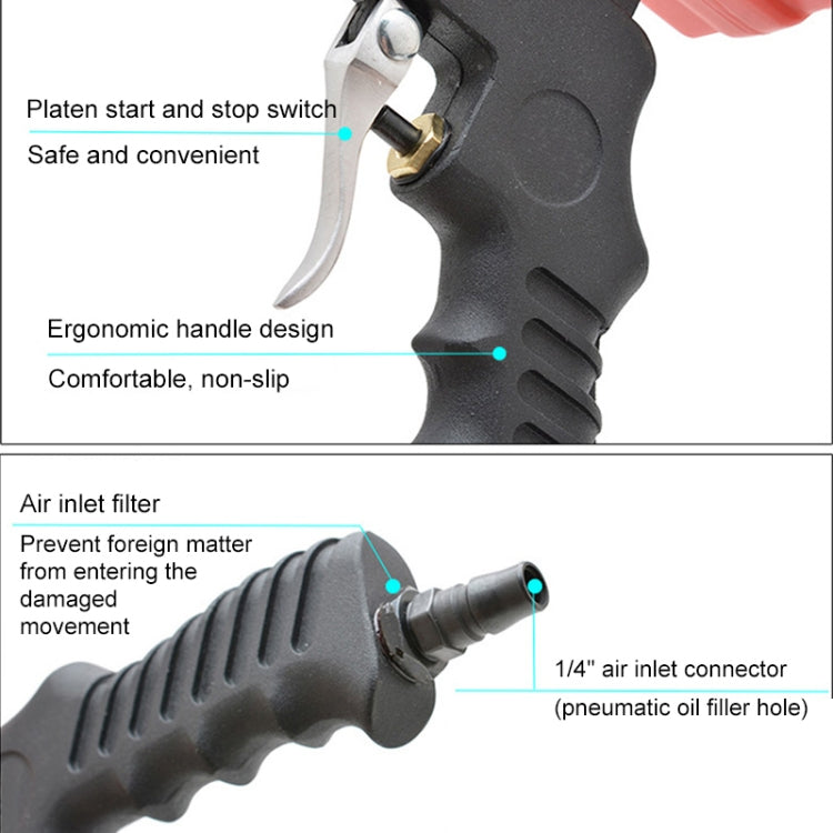 Portable Red Gravitational Sandblasting Machine Mini Rust-proof Sandblaster - Others by buy2fix | Online Shopping UK | buy2fix