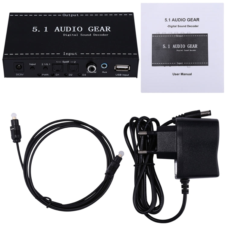 NK-A6L 5.1 Audio Gear Digital Sound Decoder, US Plug - Audio Signal Switcher by buy2fix | Online Shopping UK | buy2fix