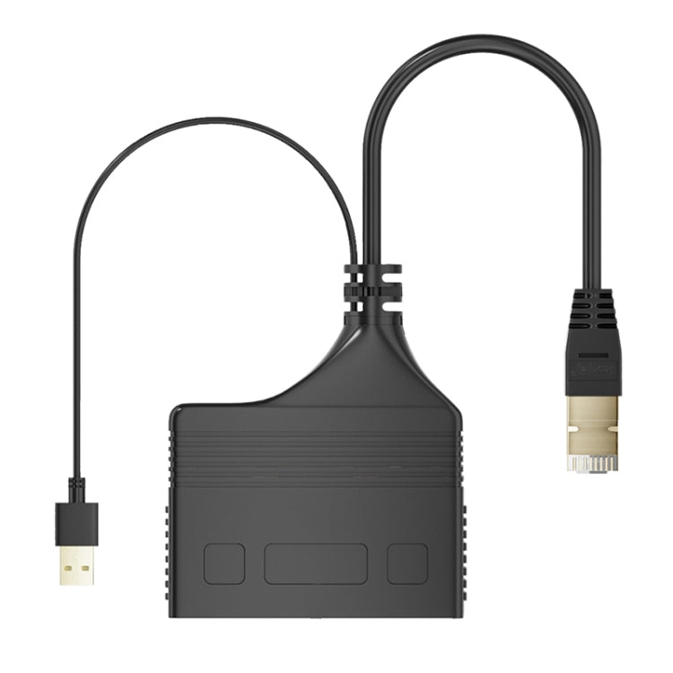 Male RJ45 3 in 1 Gigabit Network Splitter Cable Ethernet Network Coupler - Network Hubs by buy2fix | Online Shopping UK | buy2fix