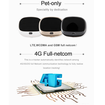 RF-V43 B Style IP67 Waterproof GPS + LBS + WiFi Pet Locator Pet Collar Tracking Device For North America/South America(White) - Pet Tracker by buy2fix | Online Shopping UK | buy2fix