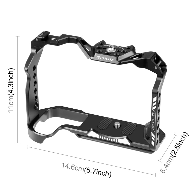 For Canon EOS R7 PULUZ Metal Camera Cage Stabilizer Rig(Black) - Camera Cage by PULUZ | Online Shopping UK | buy2fix