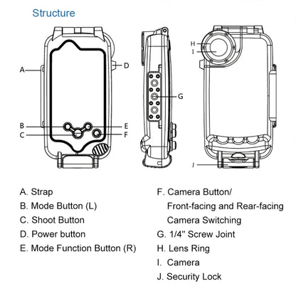 For iPhone XS Max PULUZ 40m/130ft Waterproof Diving Case, Photo Video Taking Underwater Housing Cover(Transparent) - More iPhone Cases by PULUZ | Online Shopping UK | buy2fix