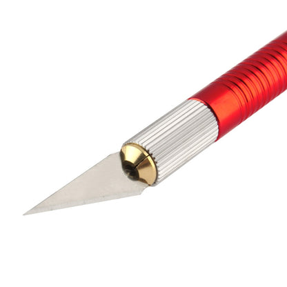 WLXY-9311, WLXY Tool Precision Knife with Replaceable Blade for Mat Cutting / Model Making / Etching / Carving / Scoring / Trimming, OAL: 145mm, Size: 121mm x 10mm Diameter(Red) - Burin &Cutting Knife by WLXY | Online Shopping UK | buy2fix