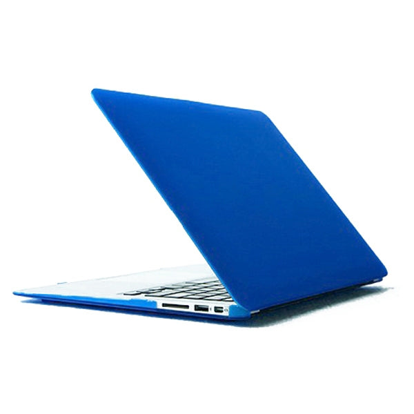 ENKAY for MacBook Air 13.3 inch (US Version) 4 in 1 Frosted Hard Shell Plastic Protective Case with Screen Protector & Keyboard Guard & Anti-dust Plugs(Dark Blue) - MacBook Air Cases by ENKAY | Online Shopping UK | buy2fix