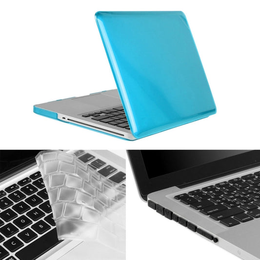 ENKAY for Macbook Pro 13.3 inch (US Version) / A1278 Hat-Prince 3 in 1 Crystal Hard Shell Plastic Protective Case with Keyboard Guard & Port Dust Plug(Blue) - MacBook Pro Cases by ENKAY | Online Shopping UK | buy2fix