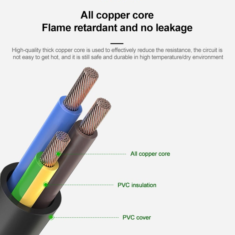 Small UK Power Cord, Cable Length: 1.5m - Power Cord by buy2fix | Online Shopping UK | buy2fix