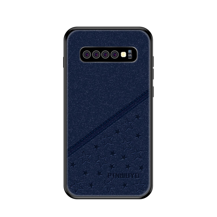 PINWUYO Full Coverage Waterproof Shockproof PC+TPU+PU Case for Galaxy S10+ (Blue) - Galaxy Phone Cases by PINWUYO | Online Shopping UK | buy2fix