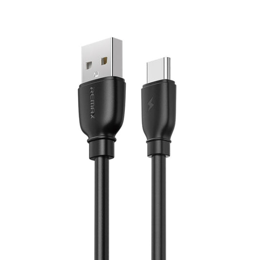 REMAX RC-138a 2.4A USB to USB-C / Type-C Suji Pro Fast Charging Data Cable, Cable Length: 1m (Black) - USB-C & Type-C Cable by REMAX | Online Shopping UK | buy2fix