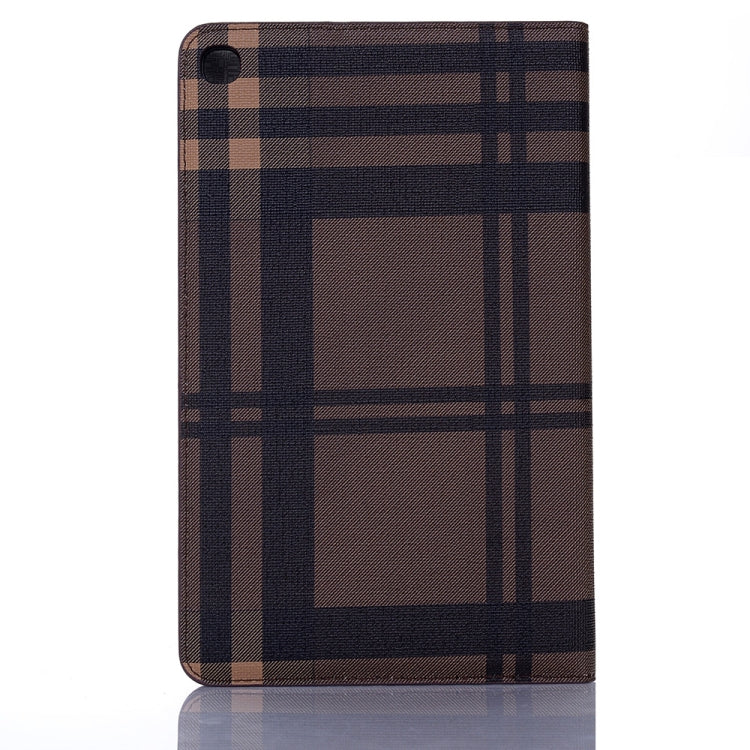 Plaid Texture Horizontal Flip Leather Case for Galaxy Tab A 8 (2019) P200 / P205,  with Holder & Card Slots & Wallet (Coffee) - Tab A 8.0 & S Pen (2019) P200/P205 by buy2fix | Online Shopping UK | buy2fix