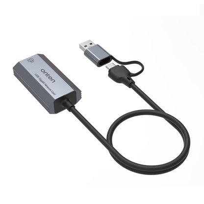 Onten UE101 2 in 1 USB3.0 Gigabit Network Card USB-C/Type-C to Network Port USB Hub - USB HUB by Onten | Online Shopping UK | buy2fix