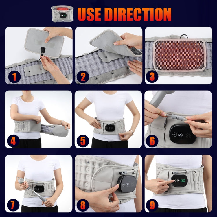 Hailicare Rechargeable Massage Inflatable Belt Warm Electric Heating Belt Without Cloth Bag - Corrector by buy2fix | Online Shopping UK | buy2fix