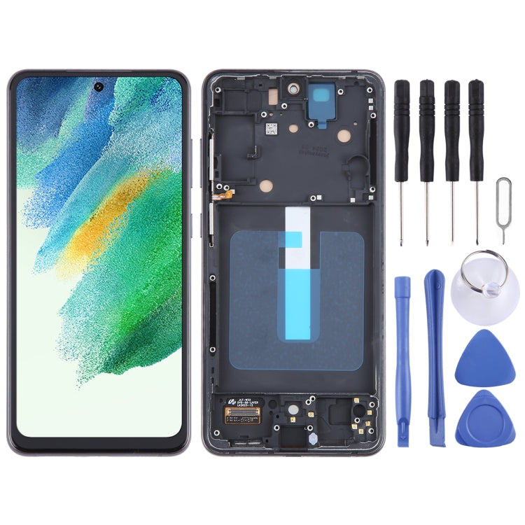 For Samsung Galaxy S21 FE 5G SM-G990B TFT Material LCD Screen Digitizer Full Assembly with Frame, Not Supporting Fingerprint Identification (Black) - LCD Screen by buy2fix | Online Shopping UK | buy2fix