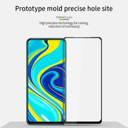 For Xiaomi RedMi Note 9 PINWUYO 9H 3D Curved Full Screen Explosion-proof Tempered Glass Film(Black) -  by PINWUYO | Online Shopping UK | buy2fix