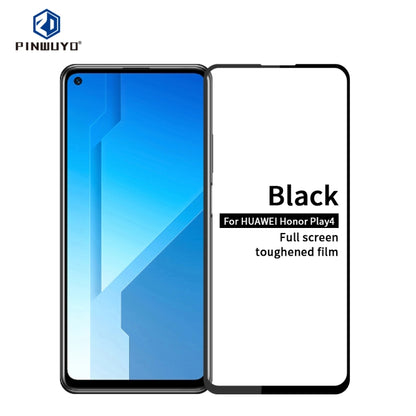 For Huawei Honor Play4 PINWUYO 9H 2.5D Full Screen Tempered Glass Film(Black) - Honor Tempered Glass by PINWUYO | Online Shopping UK | buy2fix