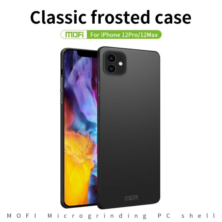 For iPhone 12 / 12 Pro MOFI Frosted PC Ultra-thin Hard Case(Black) - iPhone 12 / 12 Pro Cases by MOFI | Online Shopping UK | buy2fix