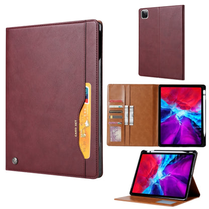 For iPad Air 11 2024 / Air 2022/2020 10.9 Knead Skin Texture Leather Tablet Case(Wine Red) - iPad Air (2022) / (2020) 10.9 Cases by buy2fix | Online Shopping UK | buy2fix