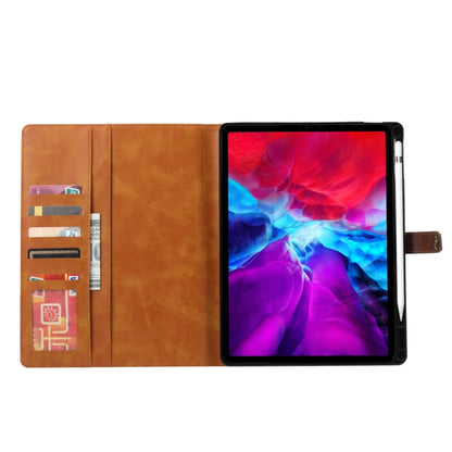 For iPad Air 11 2024 / Air 2022/2020 10.9 Calf Texture Double Fold Clasp Leather Tablet Case (Coffee) - iPad Air (2022) / (2020) 10.9 Cases by buy2fix | Online Shopping UK | buy2fix