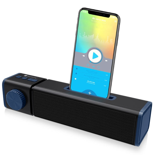 New Rixing NR4023 TWS Wireless Stereo Bluetooth Speaker, Support TF Card & MP3 & FM & Hands-free Call & 3.5mm AUX(Blue) - Desktop Speaker by NewRixing | Online Shopping UK | buy2fix