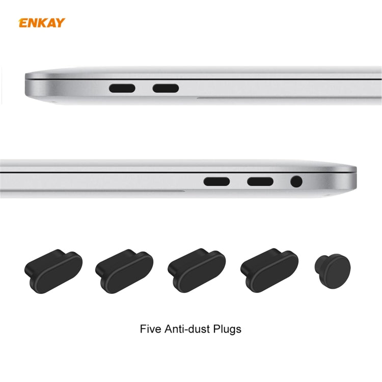 ENKAY 3 in 1 Matte Laptop Protective Case + US Version TPU Keyboard Film + Anti-dust Plugs Set for MacBook Pro 15.4 inch A1707 & A1990 (with Touch Bar)(Grey) - MacBook Pro Cases by ENKAY | Online Shopping UK | buy2fix