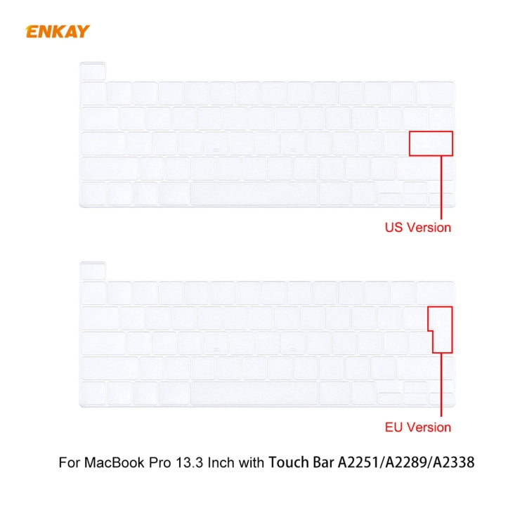 ENKAY 3 in 1 Crystal Laptop Protective Case + US Version TPU Keyboard Film + Anti-dust Plugs Set for MacBook Pro 13.3 inch A2251 & A2289 & A2338 (with Touch Bar)(Orange) - MacBook Pro Cases by ENKAY | Online Shopping UK | buy2fix