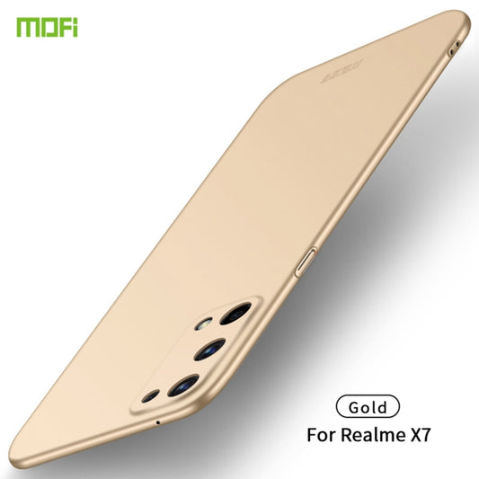 For OPPO Realme X7 MOFI Frosted PC Ultra-thin Hard Case(Gold) - Realme Cases by MOFI | Online Shopping UK | buy2fix