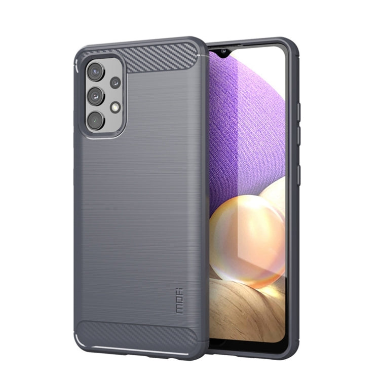 For Samsung Galaxy A32 4G(US Version) MOFI Gentleness Series Brushed Texture Carbon Fiber Soft TPU Case(Grey) - Galaxy Phone Cases by MOFI | Online Shopping UK | buy2fix