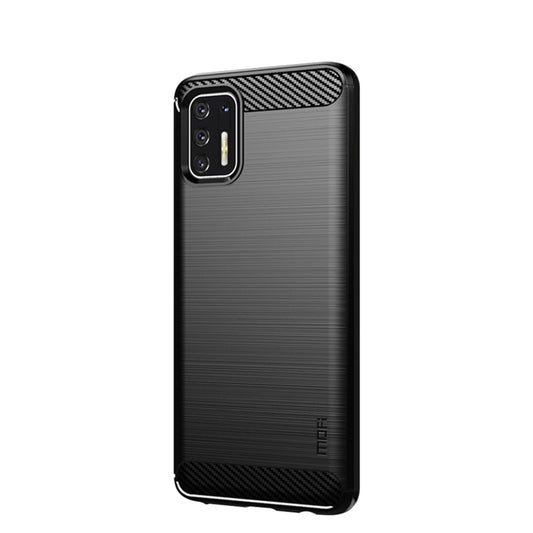 For Motorola Moto G Stylus 2021 MOFI Gentleness Series Brushed Texture Carbon Fiber Soft TPU Case(Black) - Motorola Cases by MOFI | Online Shopping UK | buy2fix