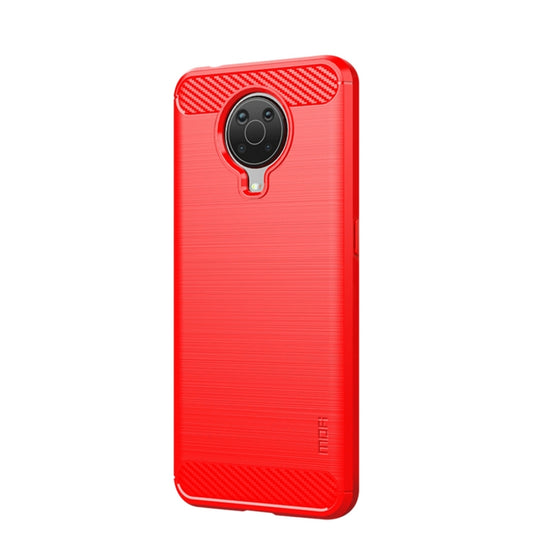 For Nokia G10 / G20 / 6.3 MOFI Gentleness Series Brushed Texture Carbon Fiber Soft TPU Case(Red) - Nokia Cases by MOFI | Online Shopping UK | buy2fix
