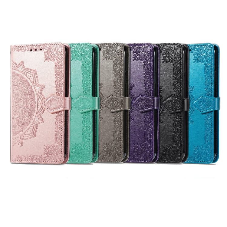 For Ulefone Note 11 Plus Mandala Flower Embossed Horizontal Flip Leather Case with Bracket / Card Slot / Wallet / Lanyard(Grey) - Ulefone Cases by buy2fix | Online Shopping UK | buy2fix