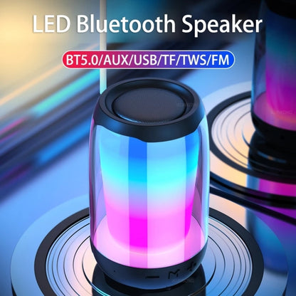 P4 LED Portable Bluetooth Wireless Bass Waterproof Outdoor Speaker Support AUX / TF Card / USB(Black) - Desktop Speaker by buy2fix | Online Shopping UK | buy2fix