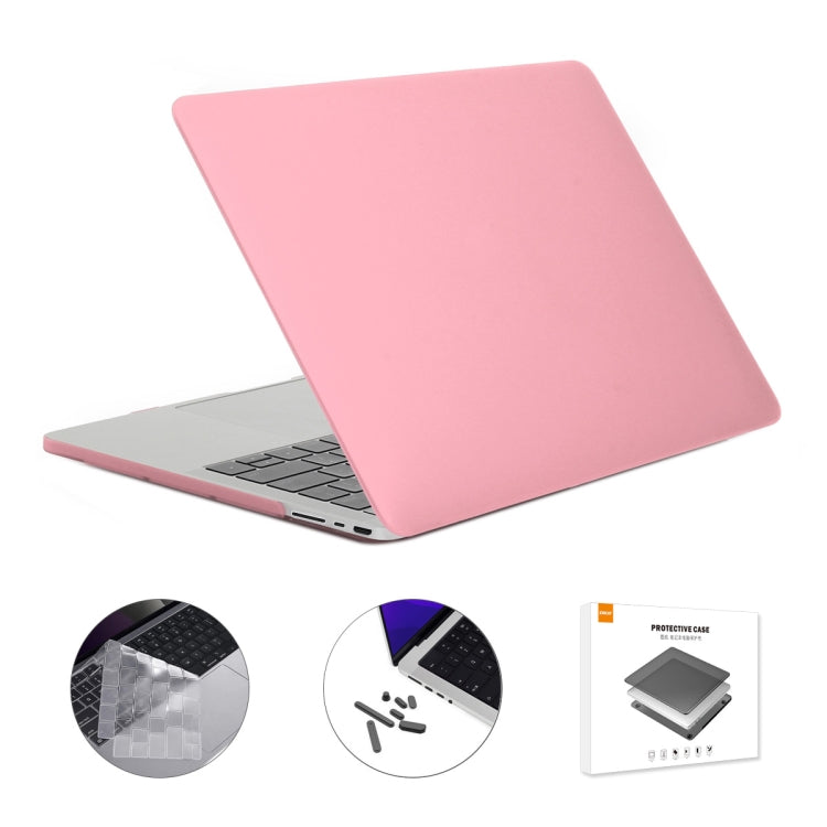 ENKAY Hat-Prince 3 in 1 Matte Laptop Protective Case + TPU Keyboard Film + Anti-dust Plugs Set for MacBook Pro 16.2 inch A2485 2021/A2880 2023, Version:EU Version(Pink) - MacBook Pro Cases by ENKAY | Online Shopping UK | buy2fix