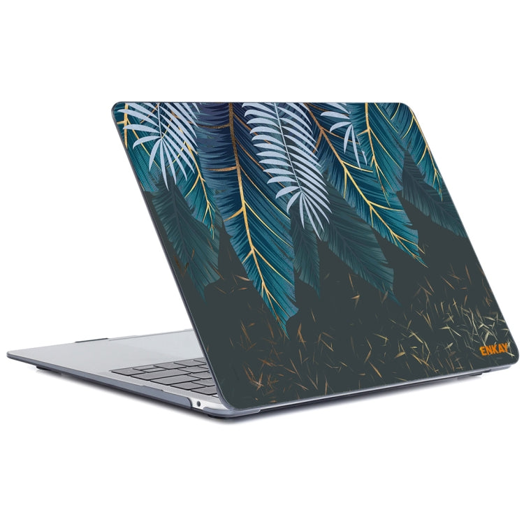 ENKAY Hat-Prince Natural Series Laotop Protective Crystal Case for MacBook Pro 13.3 inch A1706 / A1708 / A1989 / A2159(Palm Leaf) - MacBook Pro Cases by ENKAY | Online Shopping UK | buy2fix