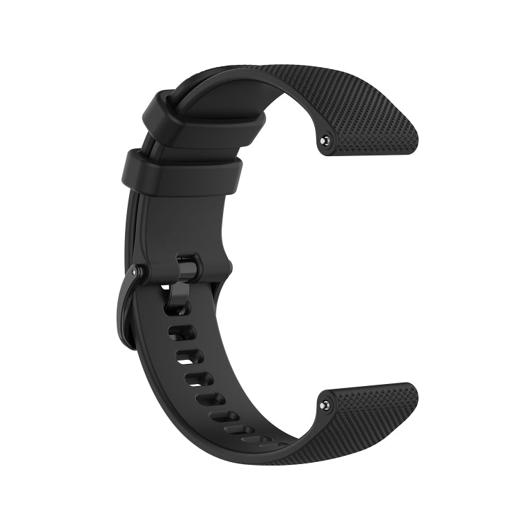 For Amazfit GTS 3 Checkered Silicone Watch Band(Black) - Watch Bands by buy2fix | Online Shopping UK | buy2fix