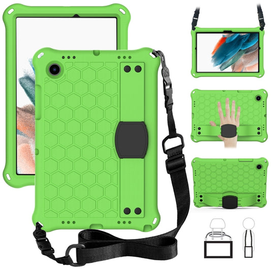 For Galaxy Tab A8 10.5 2021 X200/X205 Honeycomb EVA+PC Tablet Case with Strap(Green+Black) - Other Galaxy Tab PC by buy2fix | Online Shopping UK | buy2fix