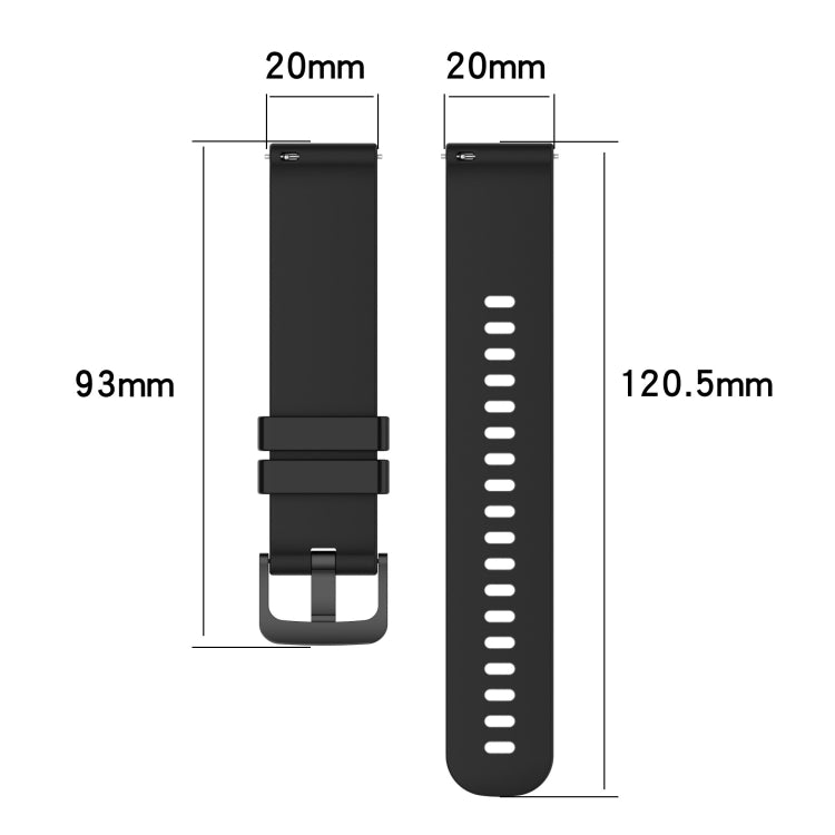 For Amazfit GTS 2 mini 20mm Carbon Fiber Striped Silicone Watch Band(White) - Watch Bands by buy2fix | Online Shopping UK | buy2fix