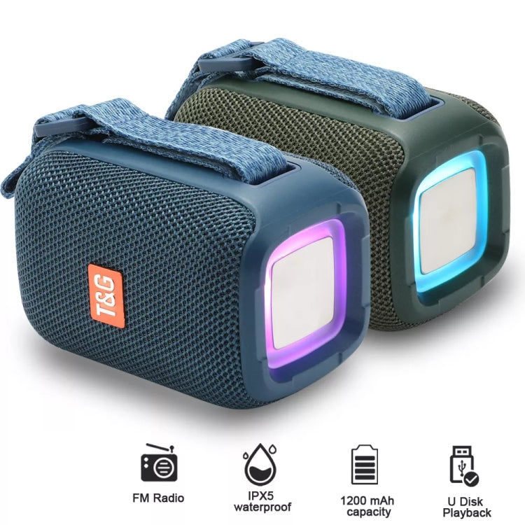 T&G TG339 RGB Light 5W Waterproof Portable Bluetooth Speaker(Red) - Desktop Speaker by T&G | Online Shopping UK | buy2fix