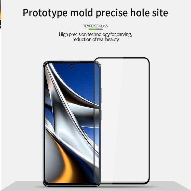 For Xiaomi Poco X4 Pro 5G MOFI 9H 2.5D Full Screen Tempered Glass Film(Black) - Poco X4 Pro 5G Tempered Glass by MOFI | Online Shopping UK | buy2fix