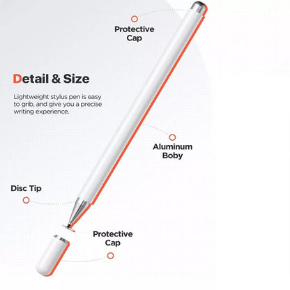 AT-29  High Accuracy Single Use Magnetic Suction Passive Capacitive Pen Mobile Phone Touch Stylus with 1 Pen Head(White) - Stylus Pen by buy2fix | Online Shopping UK | buy2fix