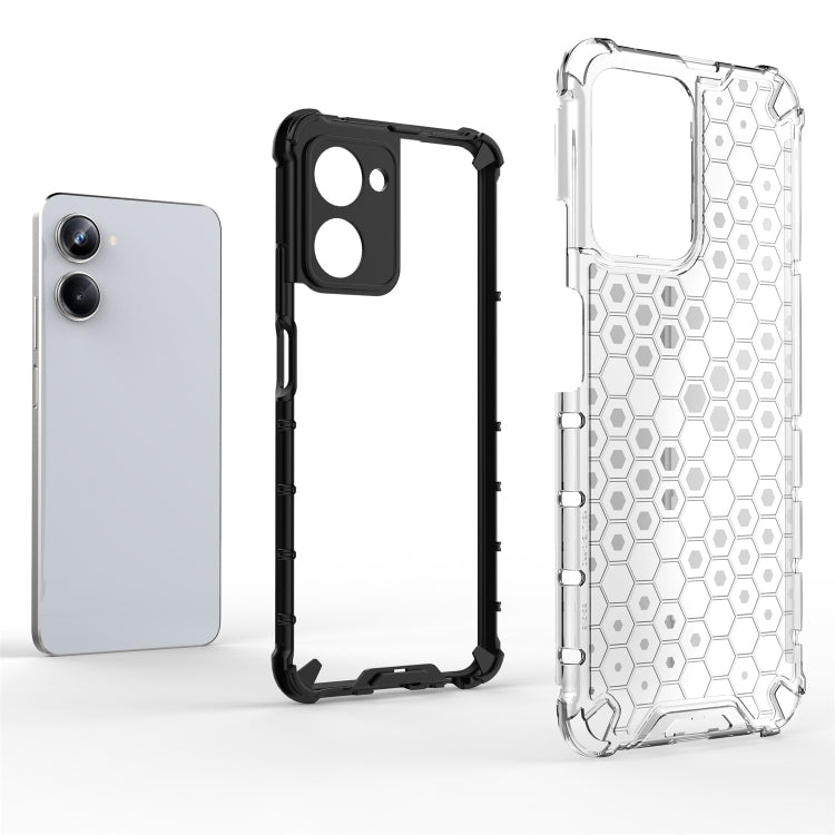 For Realme 10 Pro 5G Honeycomb Phone Case(White) - Realme Cases by buy2fix | Online Shopping UK | buy2fix