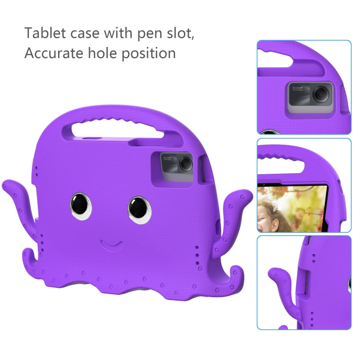 For Lenovo Tab M11 /Xiaoxin Pad 11 2024 Octopus Style EVA Hybrid PC Shockproof Tablet Case with Strap(Purple) - Lenovo by buy2fix | Online Shopping UK | buy2fix