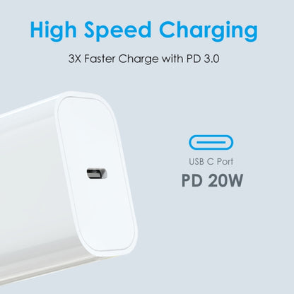 NORTHJO NOPD2001 PD 20W USB-C / Type-C Single Port Fast Charger, Plug Type:EU Plug(White) - USB Charger by NORTHJO | Online Shopping UK | buy2fix