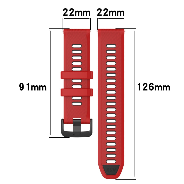 For Huawei Watch GT3 SE 22mm Sports Two-Color Silicone Watch Band(Red+Black) - Watch Bands by buy2fix | Online Shopping UK | buy2fix