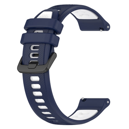 For Honor Watch GS 3 22mm Sports Two-Color Silicone Watch Band(Midnight Blue+White) - Watch Bands by buy2fix | Online Shopping UK | buy2fix