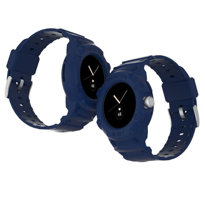 For Google Pixel Watch JUNSUNMAY Integrated TPU Adjustable Elastic Watch Band(Dark Blue) - Watch Bands by JUNSUNMAY | Online Shopping UK | buy2fix