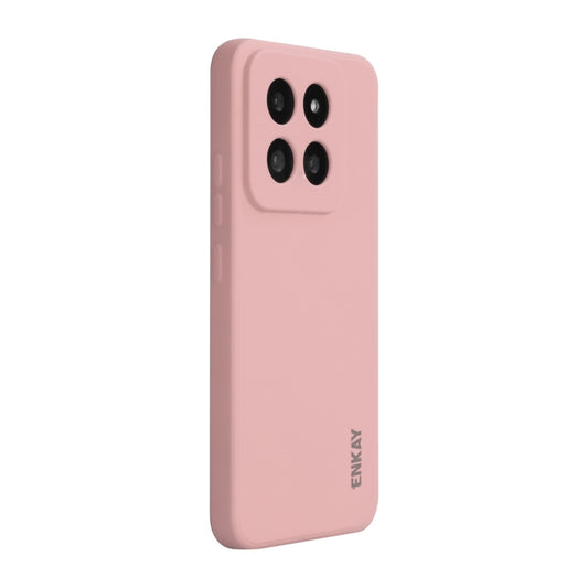 For Xiaomi 14 Pro ENKAY Hat-Prince Liquid Silicone Shockproof Soft Phone Case(Pink) - 14 Pro Cases by ENKAY | Online Shopping UK | buy2fix