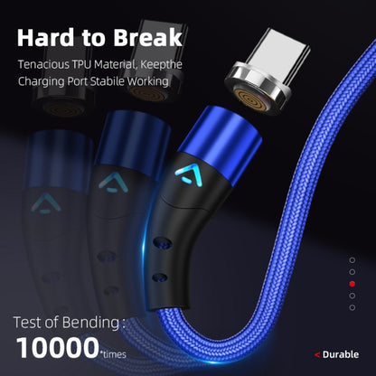 ENKAY 3A USB to Type-C Magnetic Fast Charging Data Cable with LED Light, Length:2m(Black) - Charging Cable & Head by ENKAY | Online Shopping UK | buy2fix