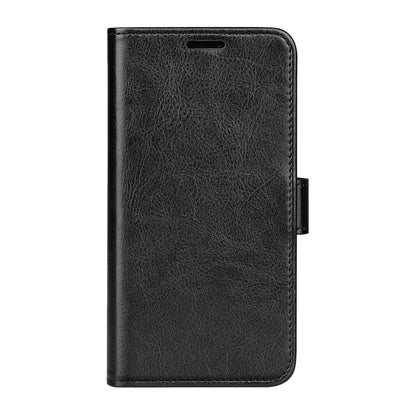 For iPhone 16 Plus R64 Texture Horizontal Flip Leather Phone Case(Black) - iPhone 16 Plus Cases by buy2fix | Online Shopping UK | buy2fix