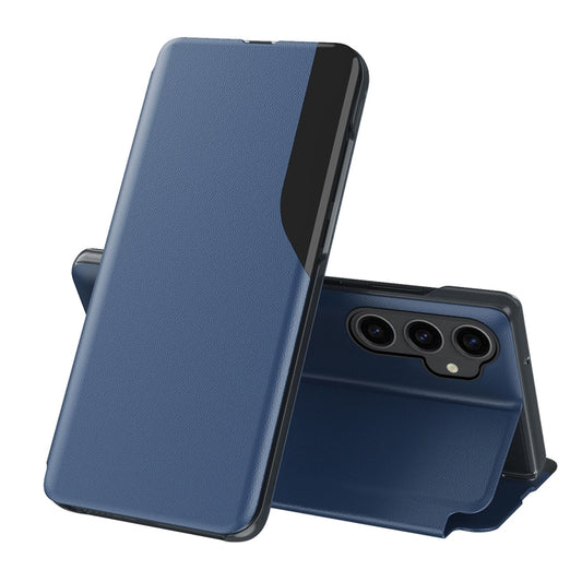 For Samsung Galaxy S23 FE 5G Attraction Flip Holder Leather Phone Case(Sapphire Blue) - Galaxy S23 FE 5G Cases by buy2fix | Online Shopping UK | buy2fix